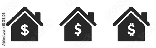Property for sale vector signs. House for sale vector icons