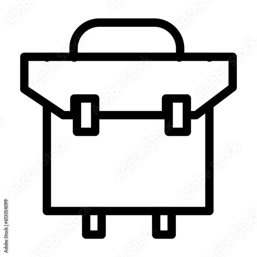 Backpack Icon: A graphical depiction of a backpack, typically representing a bag worn on the back