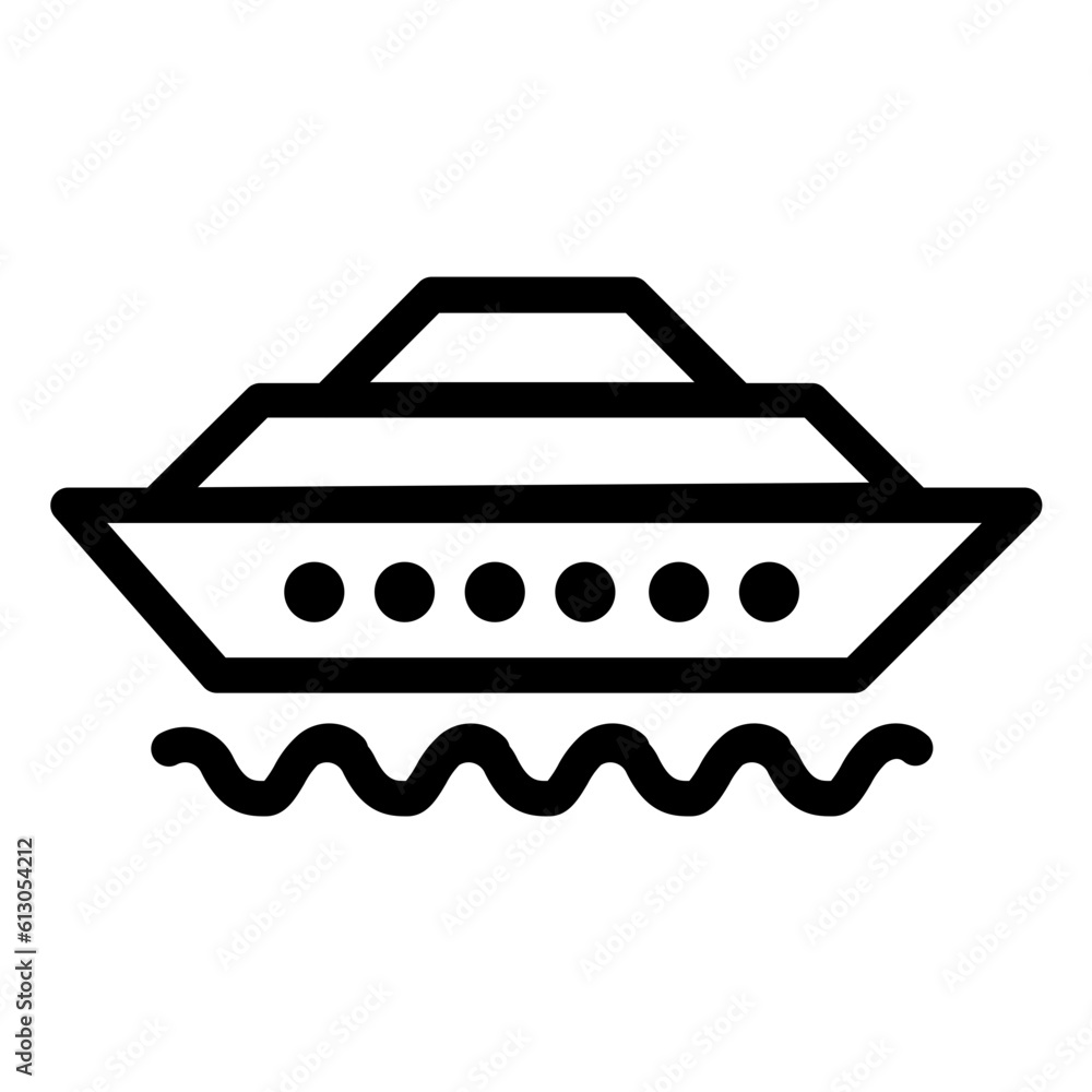 Ship Icon: A visual depiction of a ship or boat, representing water transportation, maritime activities, or the presence of a ship-related feature or service Ship Icon: A visual depiction of a ship or boat, representing water transportation, maritime activities, or the presence of a ship-related feature or service