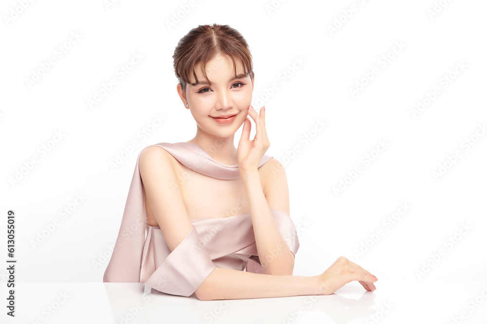 Beautiful young asian woman with clean fresh skin on white background, Face care, Facial treatment, Cosmetology, beauty and spa, Asian women portrait. Beautiful young asian woman with clean fresh skin on white background, Face care, Facial treatment, Cosmetology, beauty and spa, Asian women portrait.