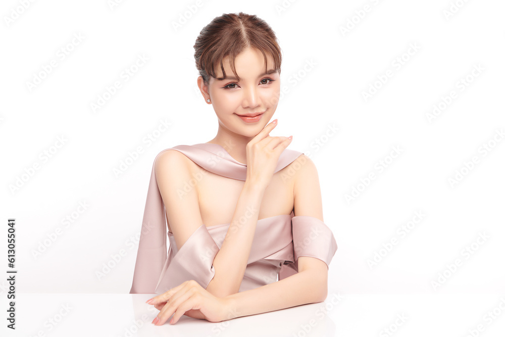 Beautiful young asian woman with clean fresh skin on white background, Face care, Facial treatment, Cosmetology, beauty and spa, Asian women portrait. Beautiful young asian woman with clean fresh skin on white background, Face care, Facial treatment, Cosmetology, beauty and spa, Asian women portrait.
