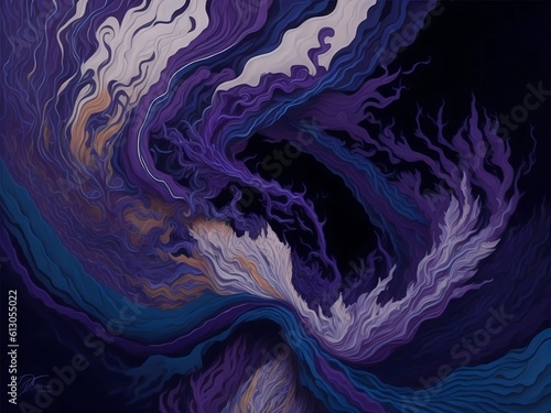 Abstract Waves, Background Design, Fluid Illustration. Generative AI.