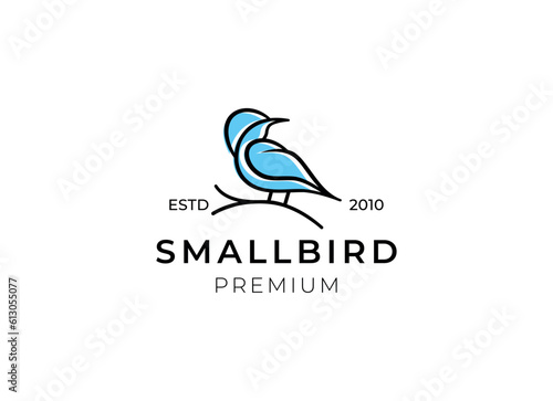 Fototapeta Naklejka Na Ścianę i Meble -  Little flying bird logo design template. 