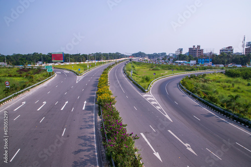 Divide Expressway road in Bhanga Interexchange of Bangladesh