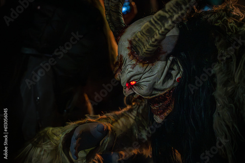 Krampus. Devils of the Christmas tradition.