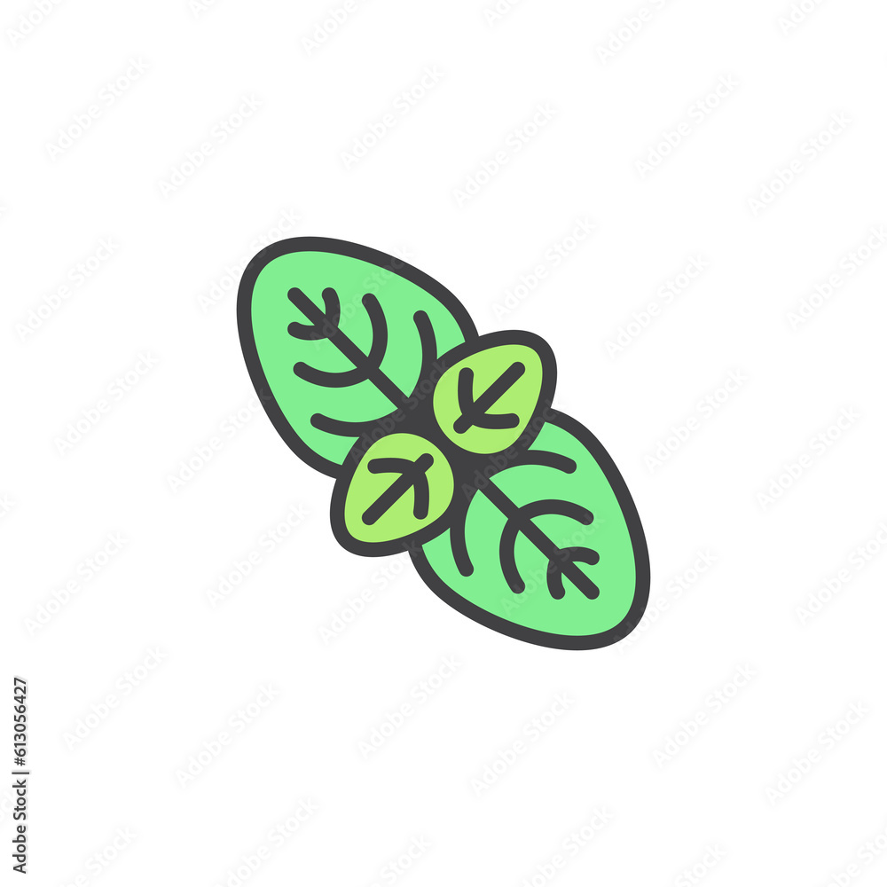 Oregano herb filled outline icon Oregano herb filled outline icon