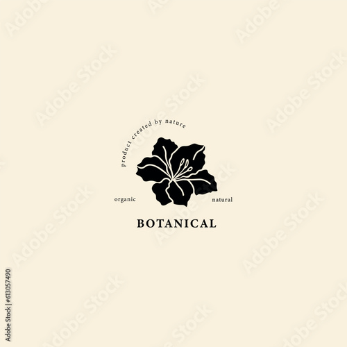 Flat vector gladiolus flower illustration