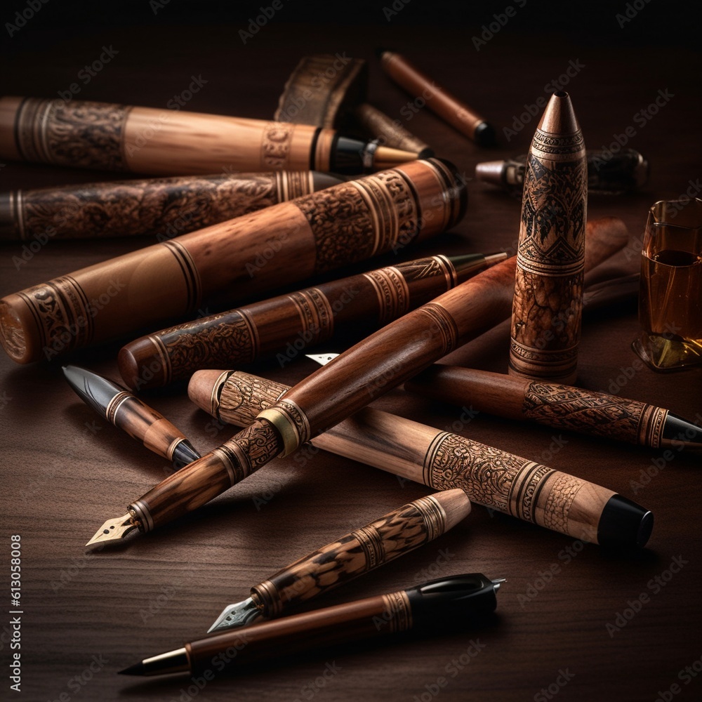 Wooden Writing Instruments Showcase Image Wooden Writing Instruments Showcase Image