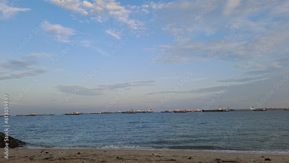 Evening Sky with Cloud in East Coast Park, Singapore Evening Sky with Cloud in East Coast Park, Singapore