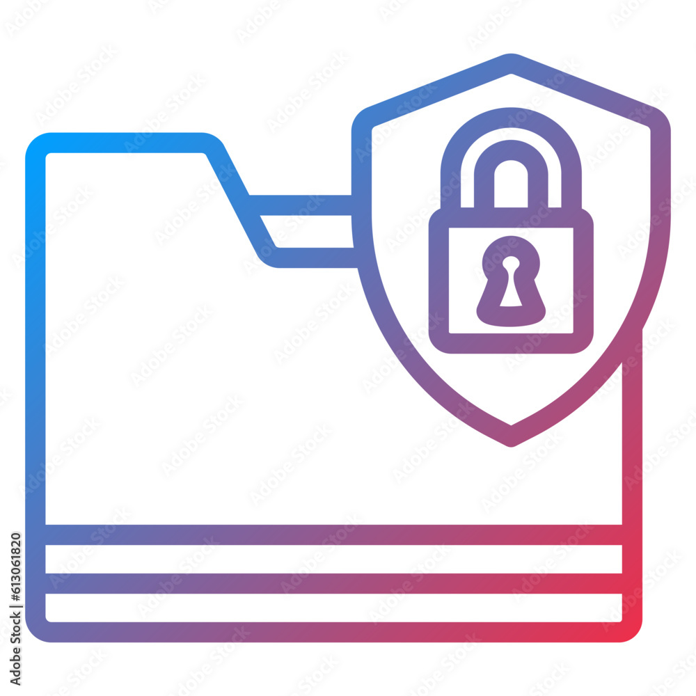 Vector Design Secure Folder Icon Style Vector Design Secure Folder Icon Style