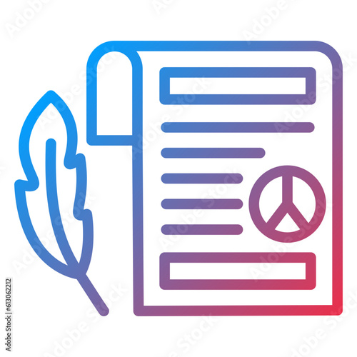 Vector Design Peace Treaty Icon Style