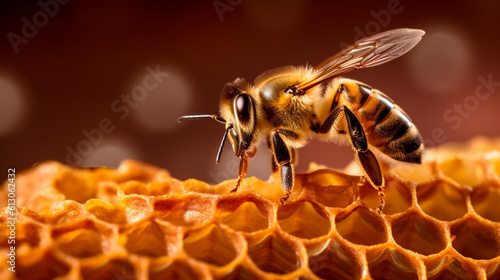 Naturwunder: Biene und Honigwabe © PhotoArtBC