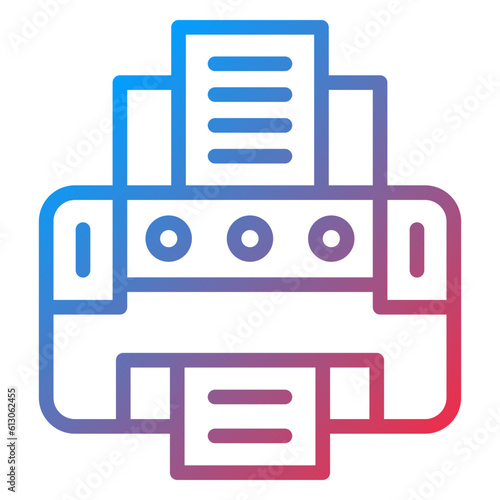 Vector Design Engineering Printer Icon Style