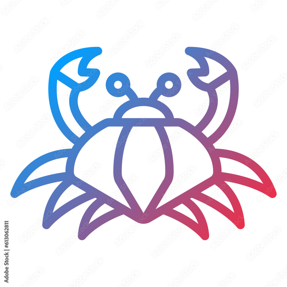 Vector Design Crab Icon Style Vector Design Crab Icon Style