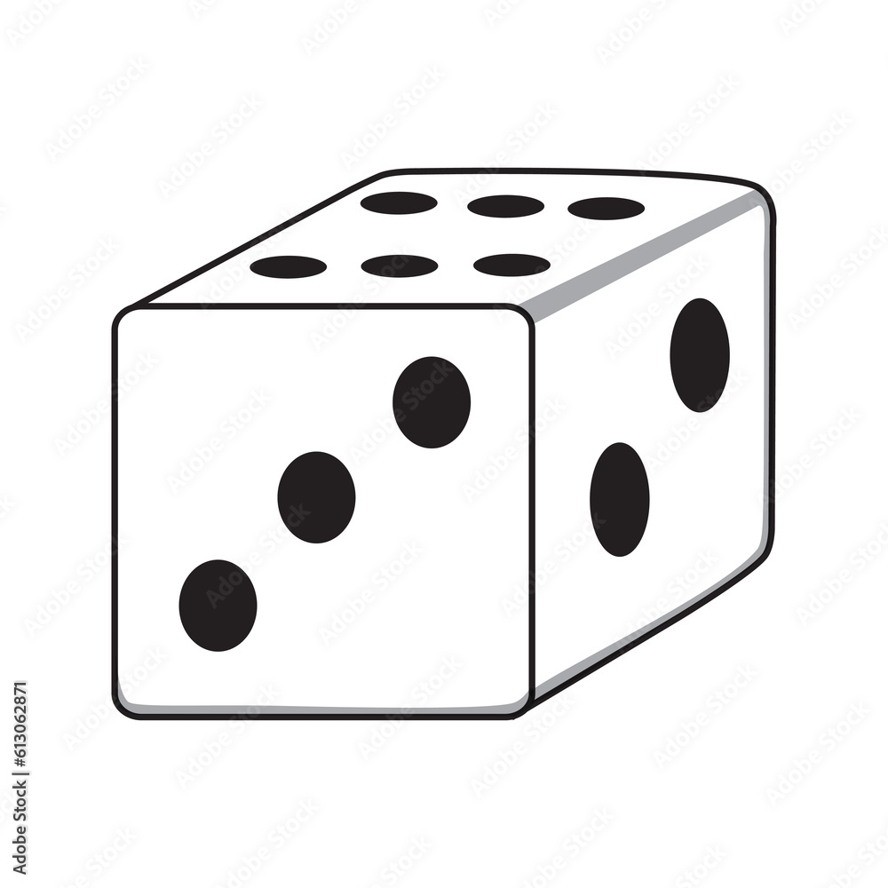 dice line vector illustration dice line vector illustration