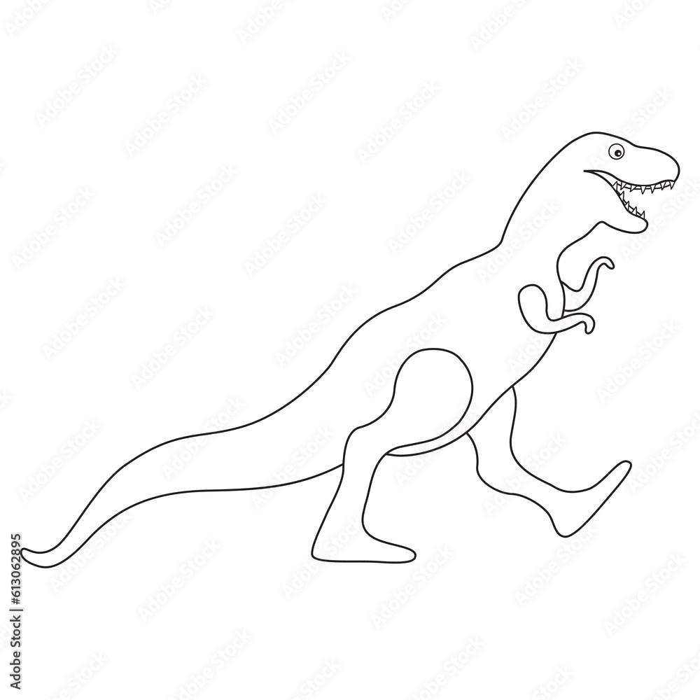 Obraz premium dinosaur line vector illustration