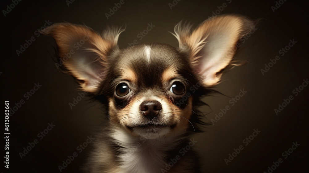 Der charmante Chihuahua-Kopf mit strahlenden Augen