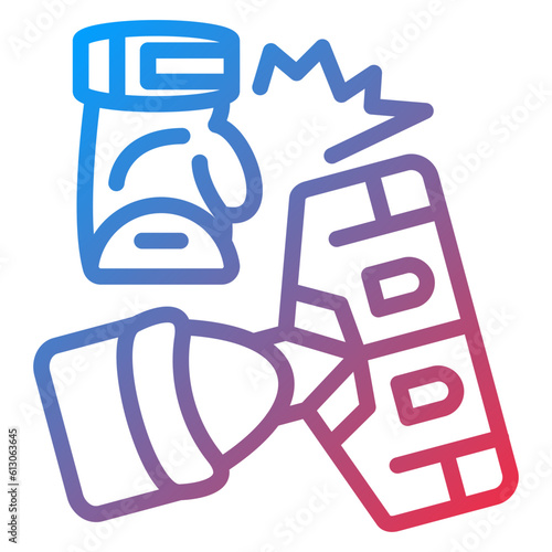 Vector Design Knocked Out Icon Style