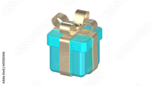 gift with a blue parcel with light blue © Daswandas1189
