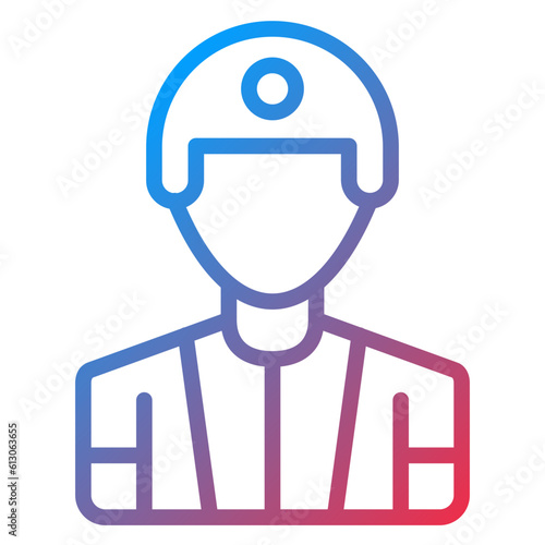 Vector Design Male Player Icon Style