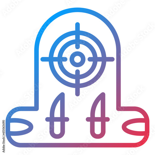 Vector Design Red Dot Sight Icon Style