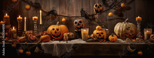 Kürbiszauber: Geister, Vampire und mehr auf einer Halloween-Tafel