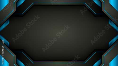 Modern futuristic black and blue esport background
