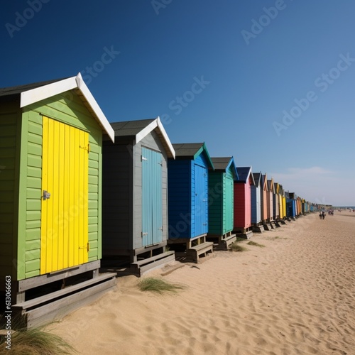 Playful Joy of Colorful Beach Huts