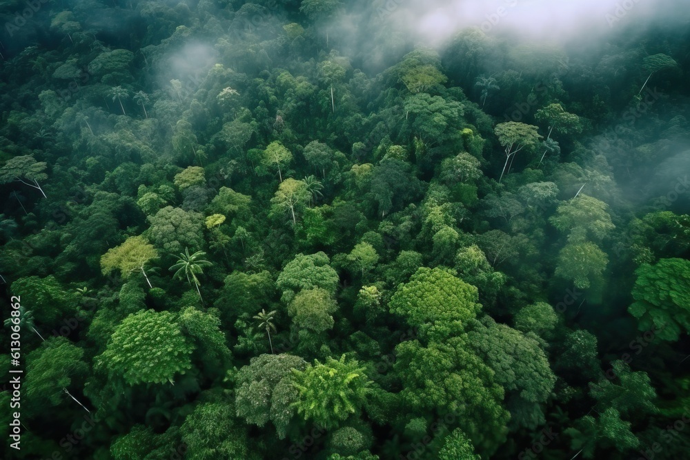 aerial view of a tropical rainforest, ideal for backgrounds, generative ai aerial view of a tropical rainforest, ideal for backgrounds, generative ai