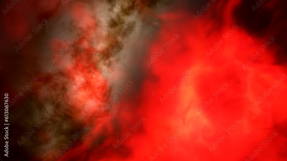 bright nebula, nebula in space, majestic red-purple nebula, beautiful space background 3D render
