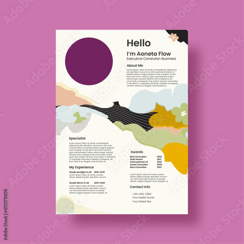 Illustration Design Resume / CV Template photo