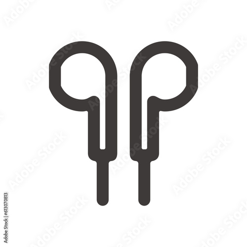 製品設計やアプリ開発やプログラミングに使える、シンプルで使いやすいイヤホンアイコン