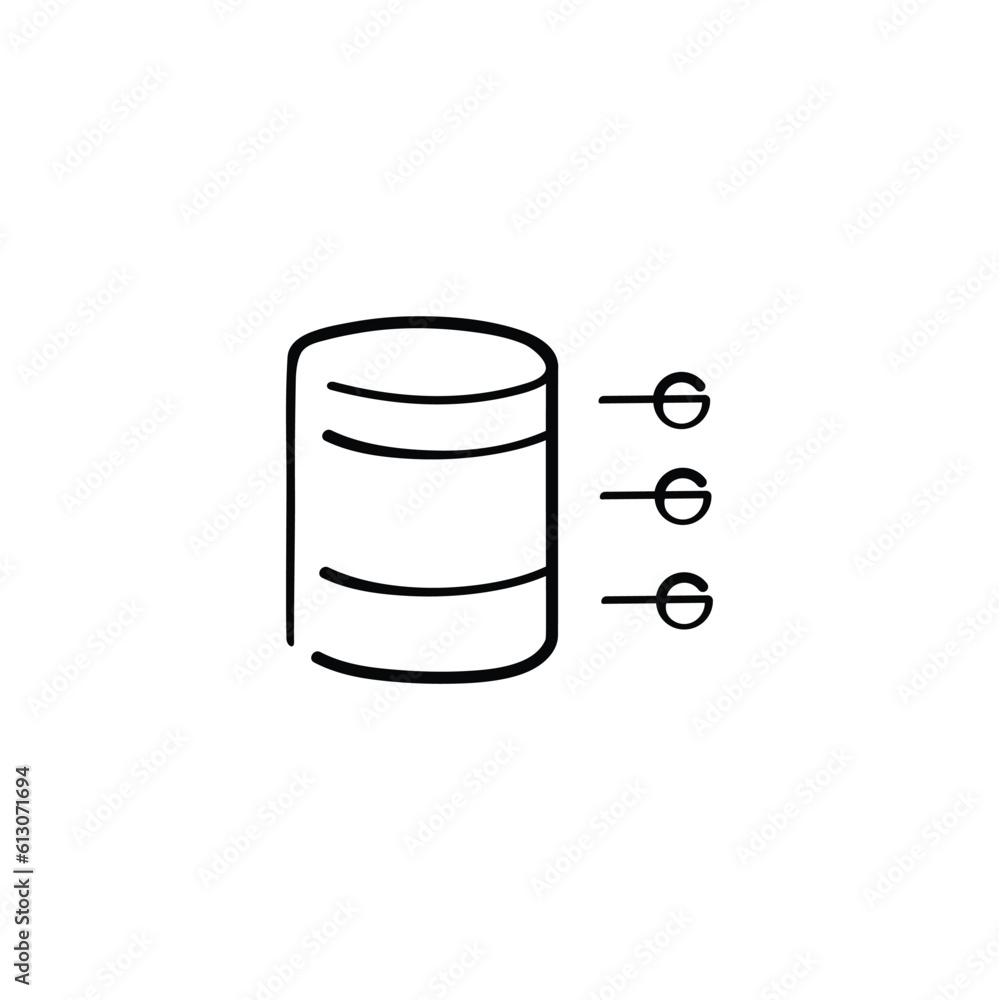 Cylinder Chart Line Style Icon Design Cylinder Chart Line Style Icon Design
