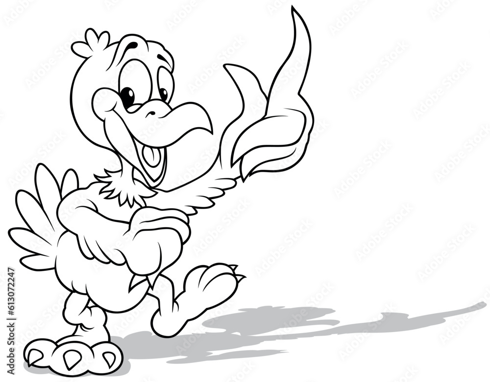 Obraz premium Drawing of a Dancing Bald Eagle