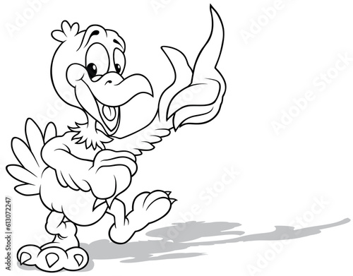 Drawing of a Dancing Bald E...