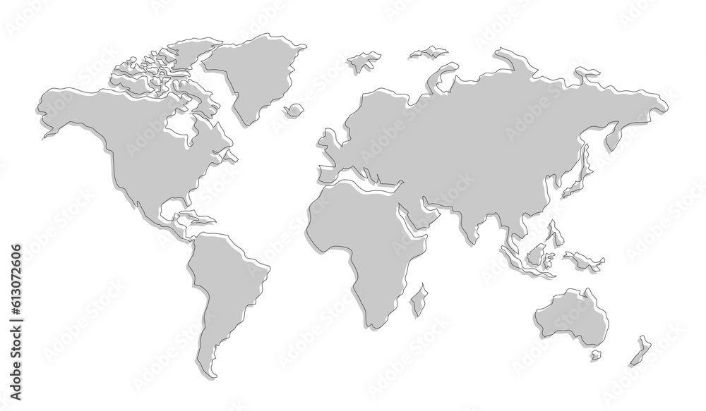 World map isolated