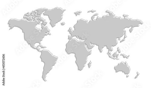 World map isolated