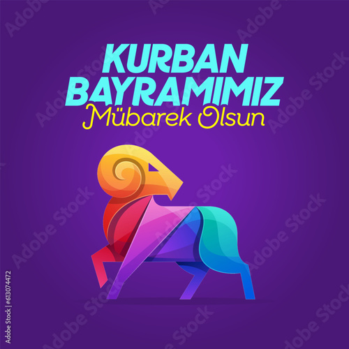 Feast of the Sacrifice (Eid al-Adha Mubarak) Feast of the Sacrifice Greeting (Turkish: Kurban Bayraminiz Kutlu Olsun) Holy days of muslim community. kutlu olsun