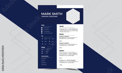 Clean Modern Resume and Cover Letter Layout Vector Template for Business Job Applications, Minimalist resume cv template, Resume design template, cv design, multipurpose resume design
