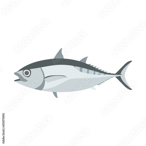                                                                       Bullet Tuna. Flat designed vector illustration.