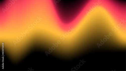 Neon blur glow. Color light overlay. Disco illumination. Defocused blue pink red ultraviolet radiance soft texture on dark black abstract empty space background