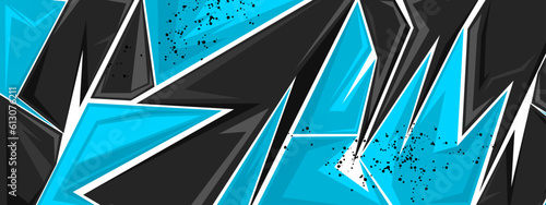 Car decal wrap design. Graphic abstract stripe racing background