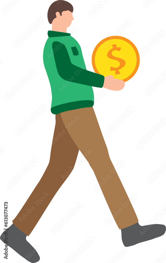 Man Carrying Coin Man Carrying Coin