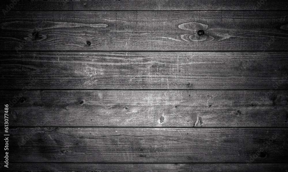 Naklejka premium Old dark wood wall for seamless wood surface natural pattern background and texture.