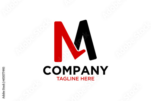  Letter M Kick logo design template element Icon vector
