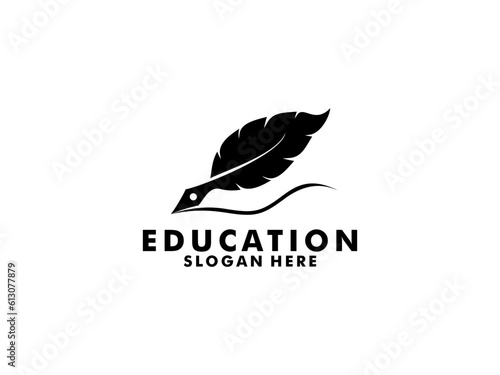 Education logo design template, suitable for academy,  School, Graduation, Learning, Writer and other