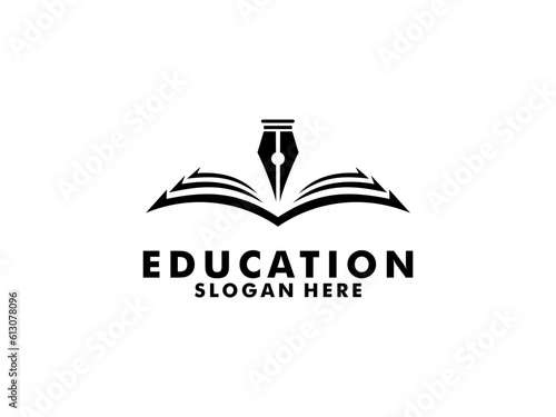 Education logo design template, suitable for academy,  School, Graduation, Learning, Writer and other