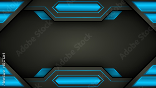 Modern futuristic black and blue esport background