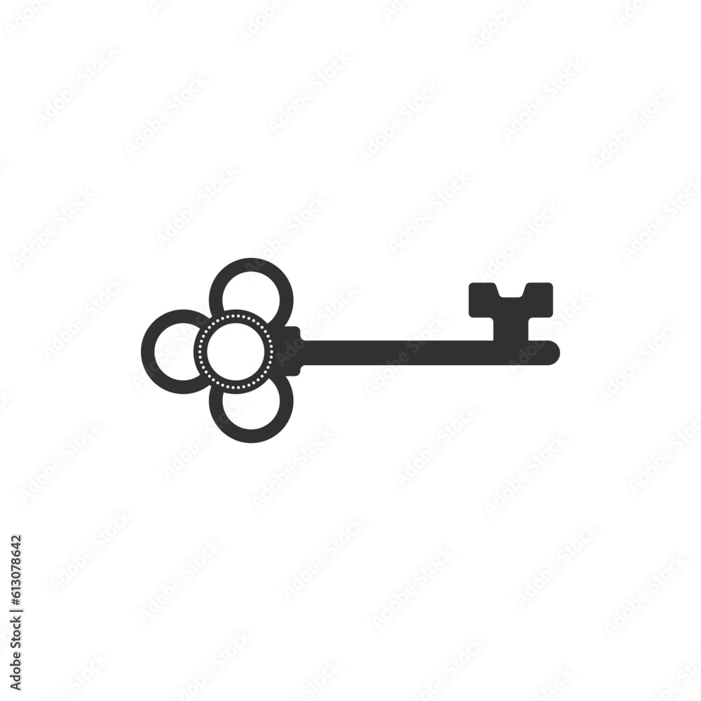 Old door lock icon vector illustration isolated on white background Old door lock icon vector illustration isolated on white background