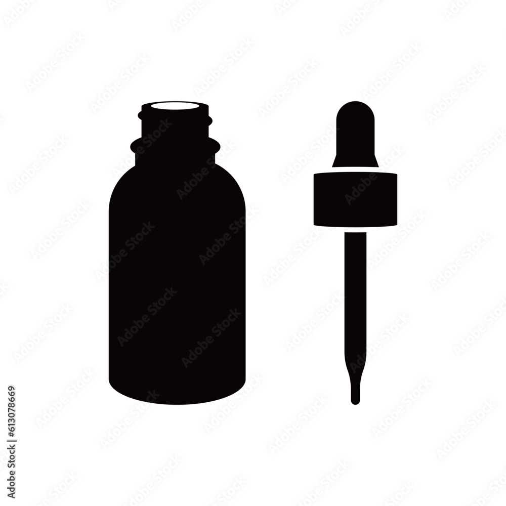 Medical drop bottle vector icon isolated on white background Medical drop bottle vector icon isolated on white background